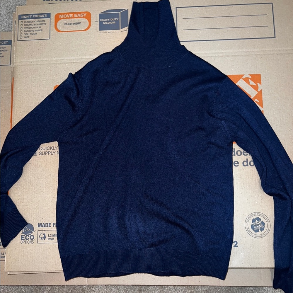 Navy blue turtle neck